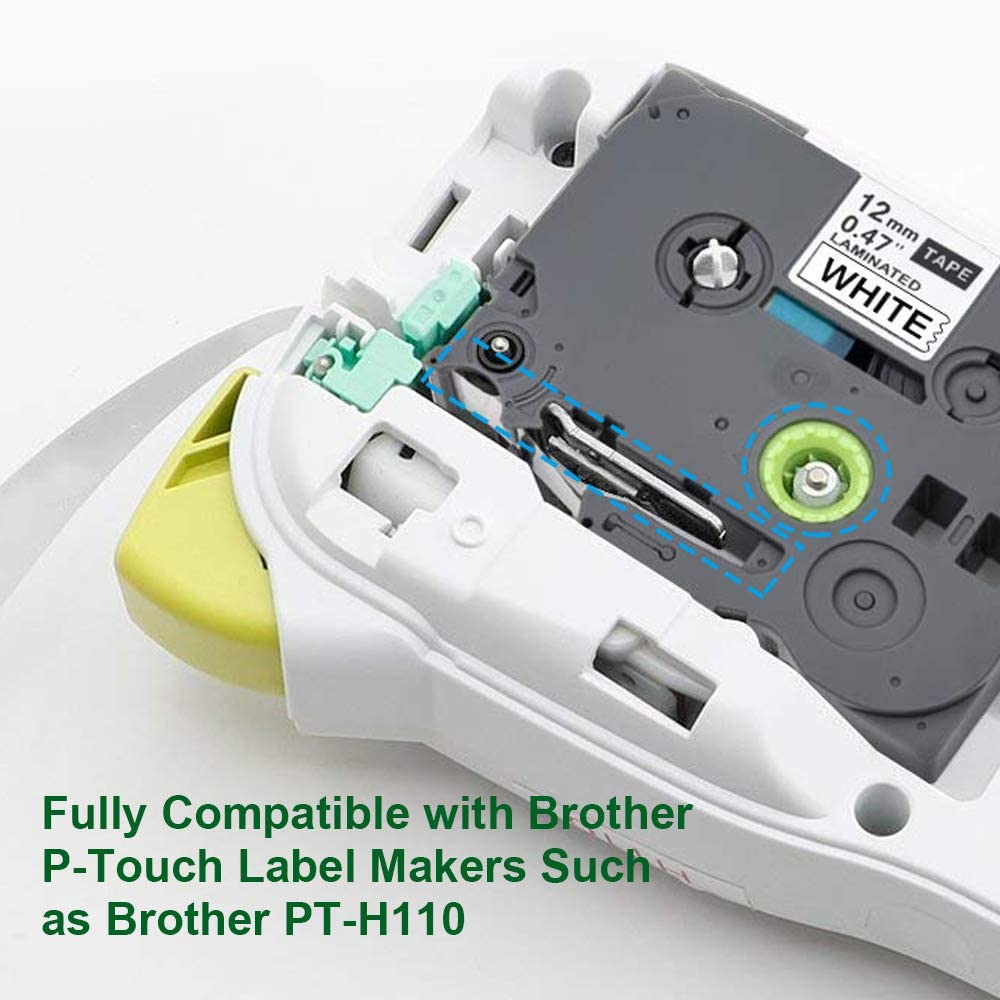 Aken Compatible Label Tape Replacement for Brother P-Touch Label Maker PT-D210 PT-D400 PT-D200 PT-D600 TZe-MQF31MQE31 MQ531 MQY31 MQG31 231 White/Pink/Purple/Blue/Lemon/Mint 12mm 6-Pack